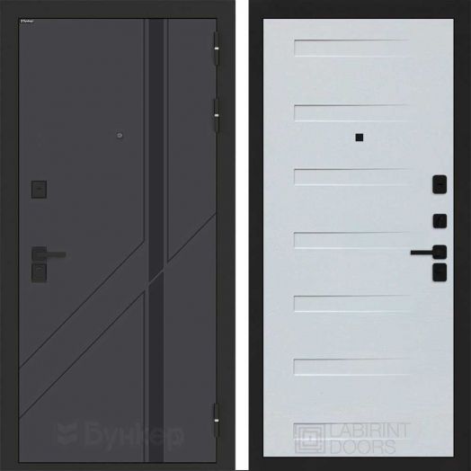 Входная дверь Бункер BN-12 - 14 Дуб кантри белый горизонт