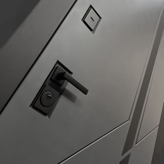 Входная дверь Бункер BN-12 - Зеркало максимум Грей софт