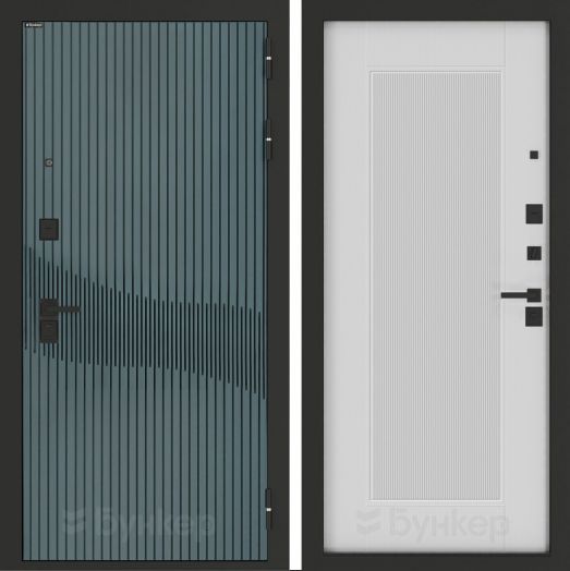 Входная дверь Бункер BN-13 - 30 Белый софт рельеф