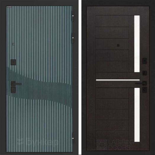 Входная дверь Бункер BN-13 - 02 Венге, стекло белое