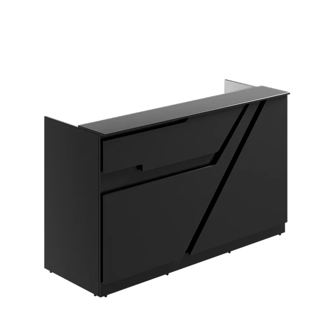 Ресепшн «Техно» в МДФ пленке черный