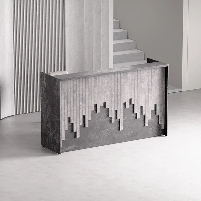 Ресепшн «Моцарт» Цемент темный/Цемент светлый