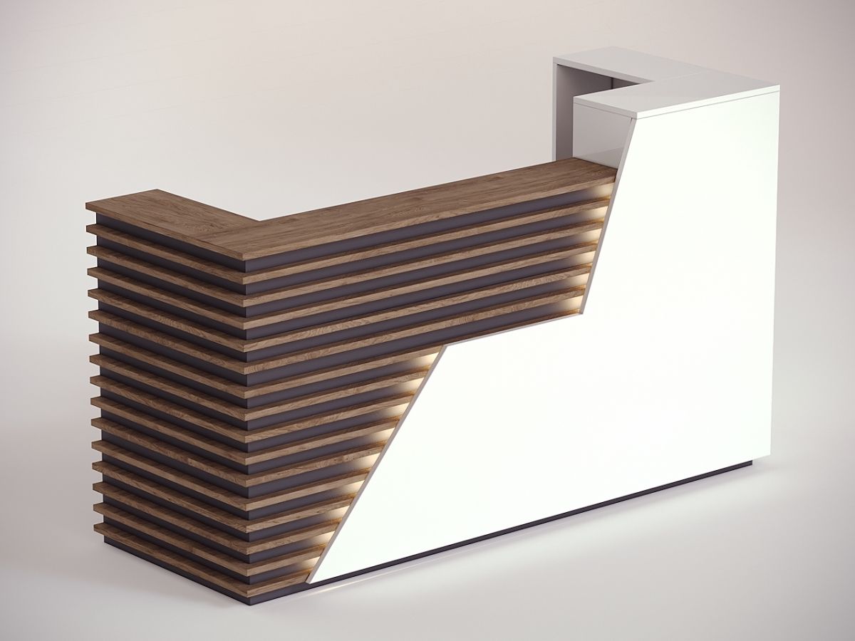 Ресепшн «Аврора» Юстус / Антрацит / Белый