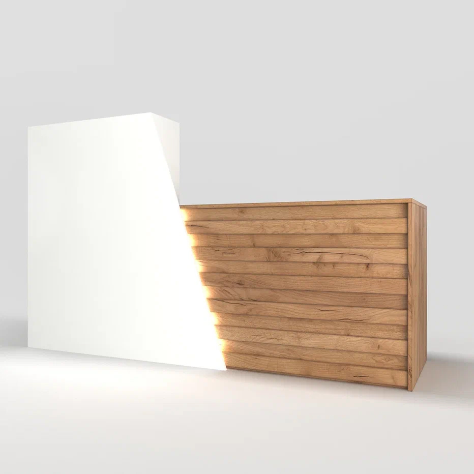 Ресепшн «Спейс» белый/дуб вотан