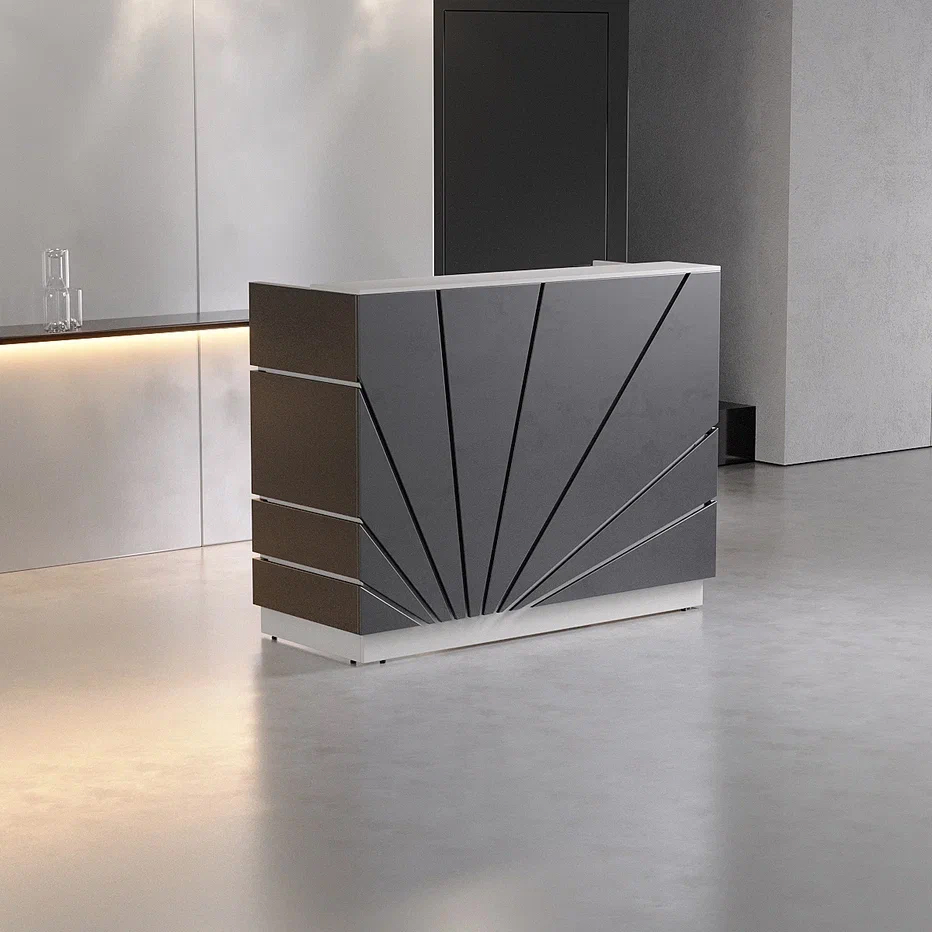 Ресепшн «Рей» белый/черный