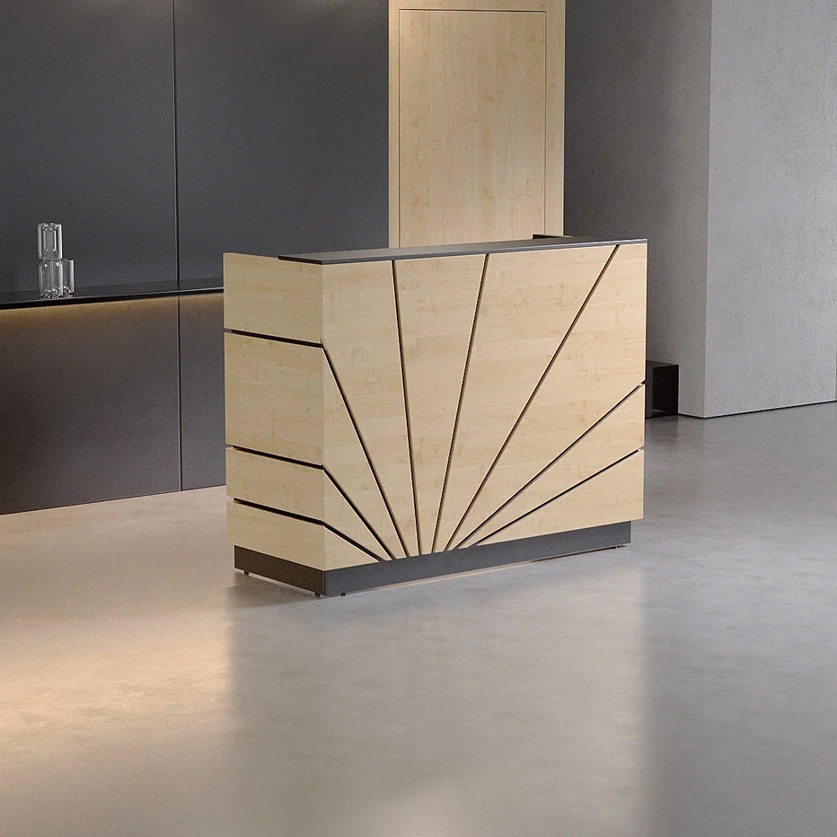 Ресепшн «Рей» черный/клен