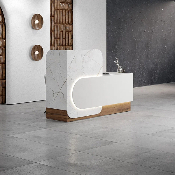 Ресепшн «Каллисто» белый/оникс/юстус