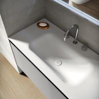 Комплект мебели №5 Oasis Eden подвесной 106.2х52.5 см две тумбы зеркало столешница с раковиной схема 2