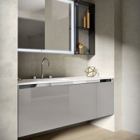 Комплект мебели №5 Oasis Eden подвесной 106.2х52.5 см две тумбы зеркало столешница с раковиной схема 3