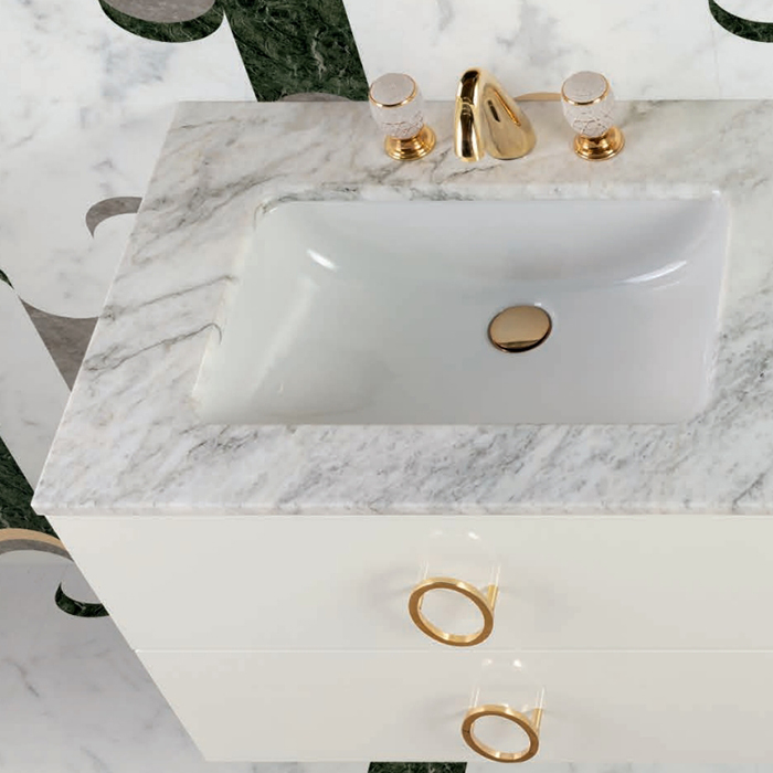 Комплект мебели №24 Oasis Daphne 2 подвесные тумбы со столешницей 179х52.5х220см ФОТО