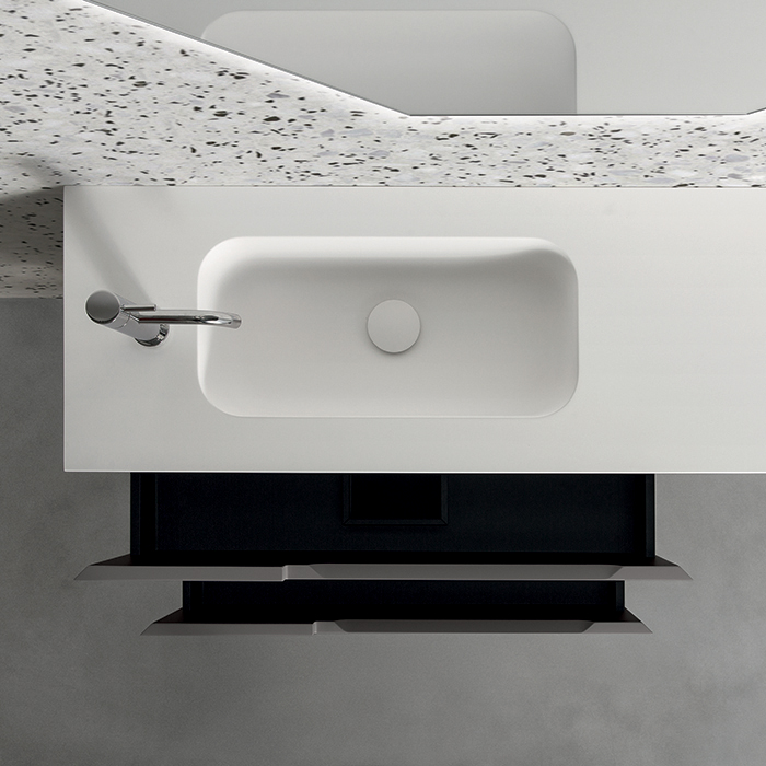 Комплект мебели №20 Oasis Profilo 120х38х200 см подвесные тумбы и столешница с интегрированной раковиной ФОТО