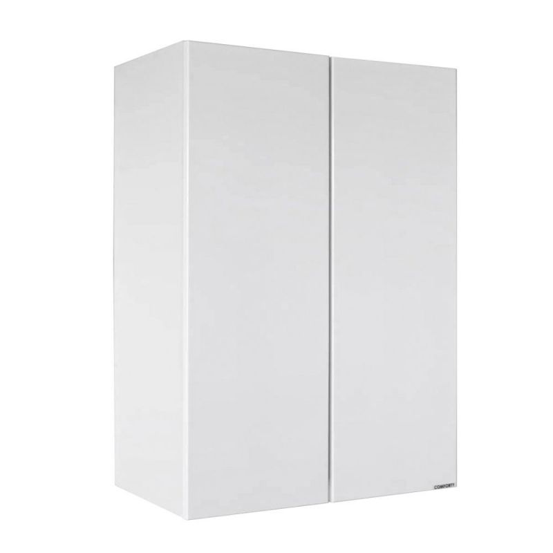Шкаф подвесной для ванной универсальный 60 см Comforty, белый глянец