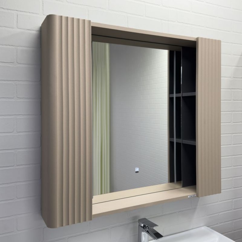 Зеркало-шкаф "Ангара-90" дуб латте LED подсветка