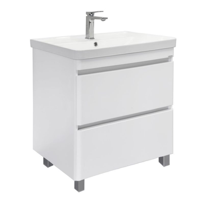 Тумба с умывальником "Валдай-80Н" белый матовый с раковиной COMFORTY 4480