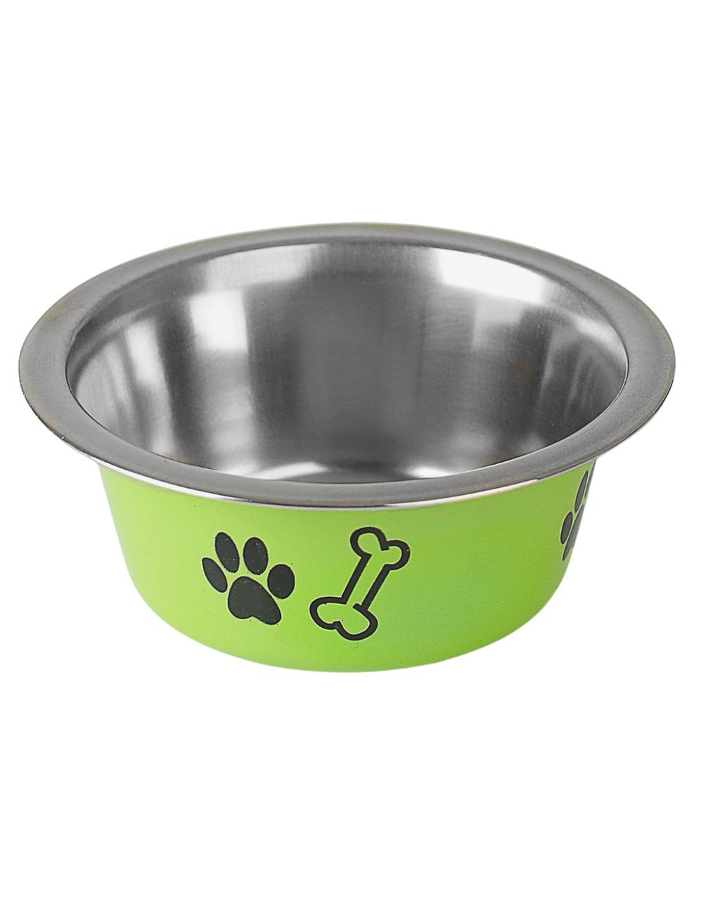 Миска стандартная цветная с принтом, 240 мл, зелёная