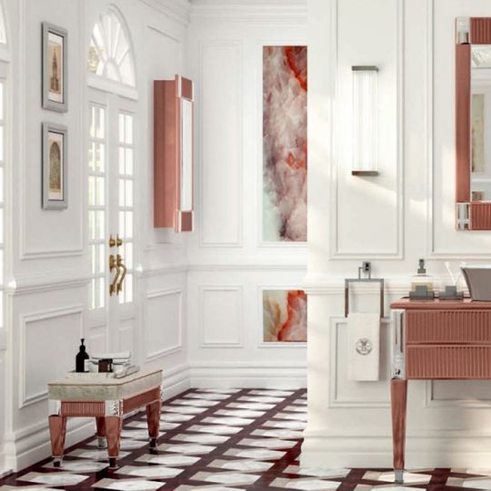 Комплект мебели напольный №5 Oasis Rialto 116x51x200 см консоль с накладной раковиной схема 4