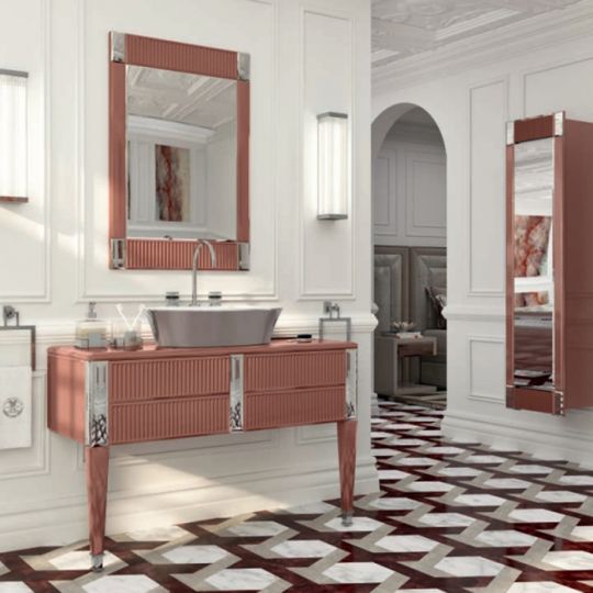 Комплект мебели напольный №5 Oasis Rialto 116x51x200 см консоль с накладной раковиной схема 8