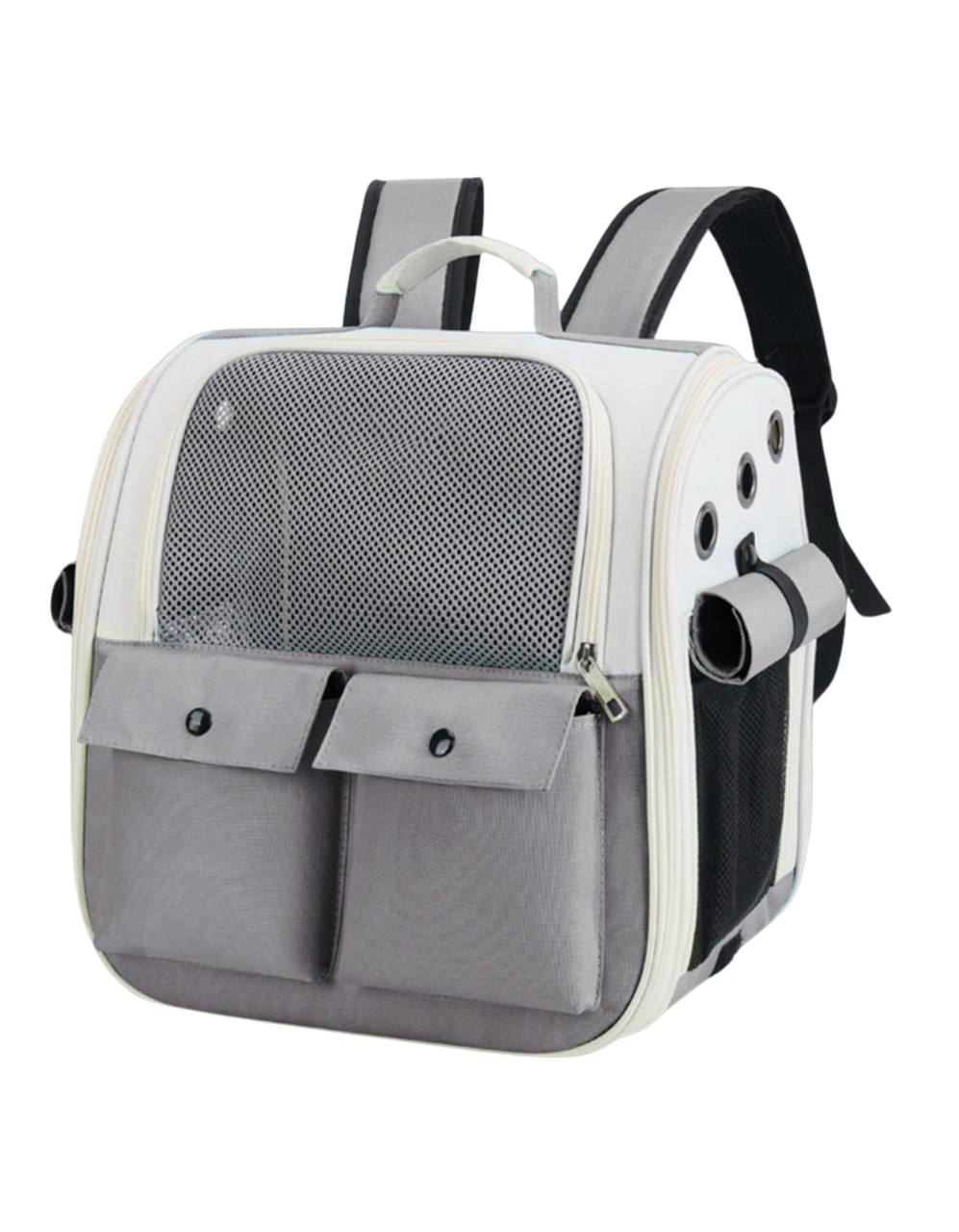 Рюкзак-переноска для кошек и собак, 39 х 40 х 25 см, серый