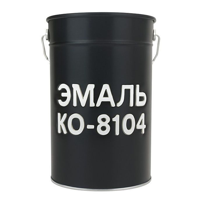 Эмаль КО-8104 ООО НПФ Эмаль черная, 25кг.