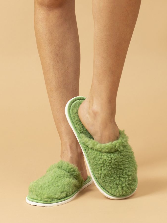 Тапочки домашние меховые С-6НШ/Тверьж-МР [мятный]