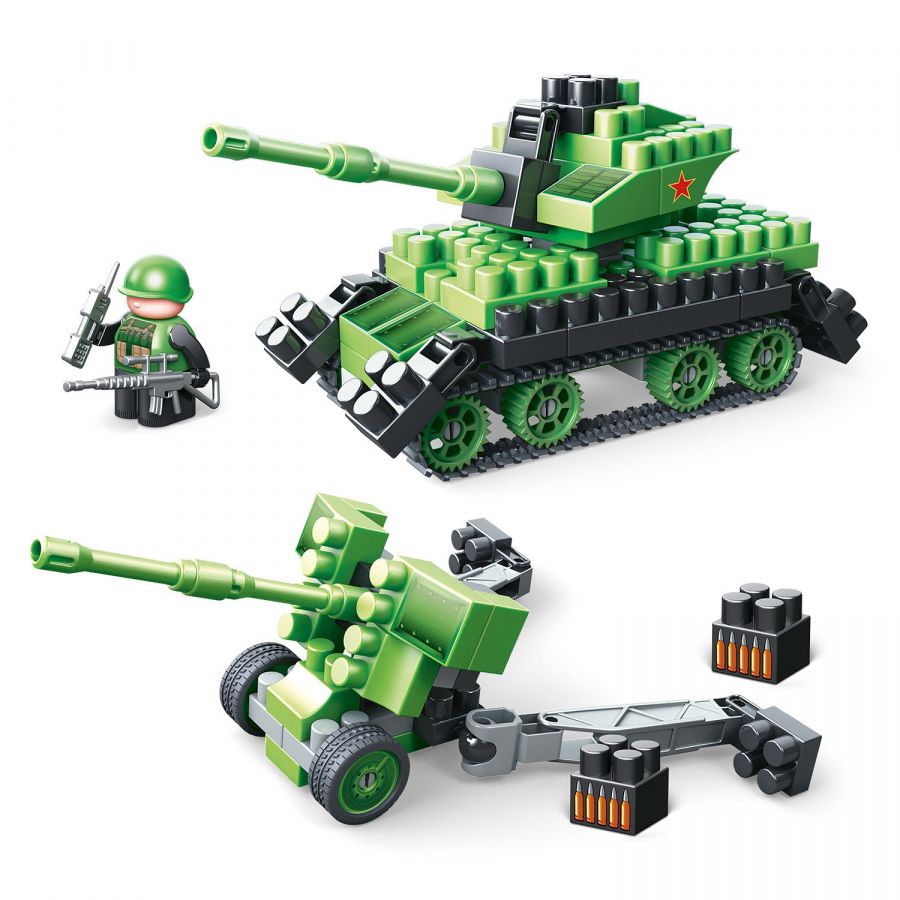 Конструктор "Армия". "Набор с танком и гаубицей."