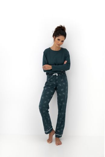 Комплект домашней одежды женский SENSIS June, лонгслив, брюки, темно-синий