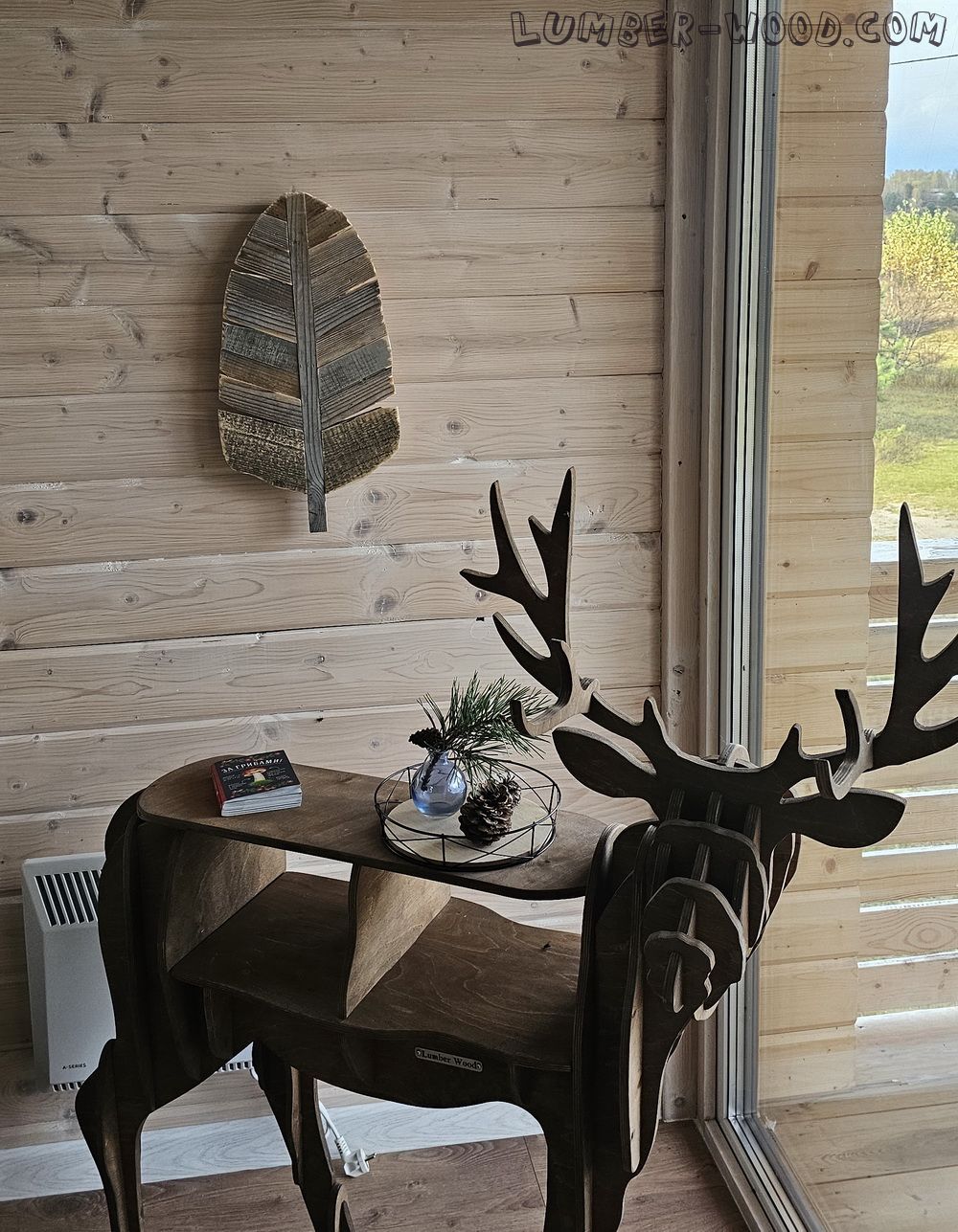 Седая сосна. Original (настенный светильник из дерева). арт 7003