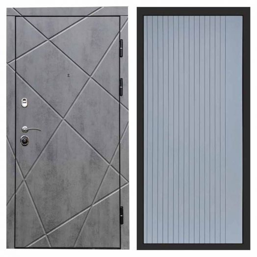 Входная дверь Termo-door Лучи Бетон - FLAT Грей софт