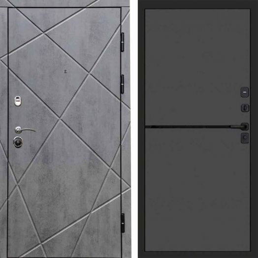 Входная дверь Termo-door Лучи Бетон - Нео Графит