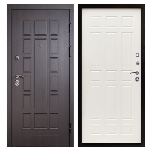 Входная дверь Termo-door Виргиния Венге - Спарта Белое дерево