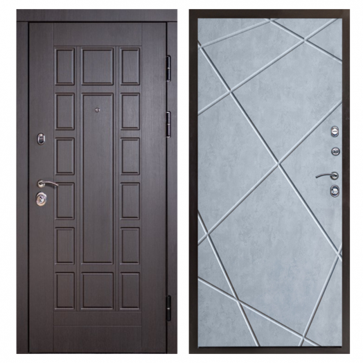 Входная дверь Termo-door Виргиния Венге - Лучи Бетон светлый