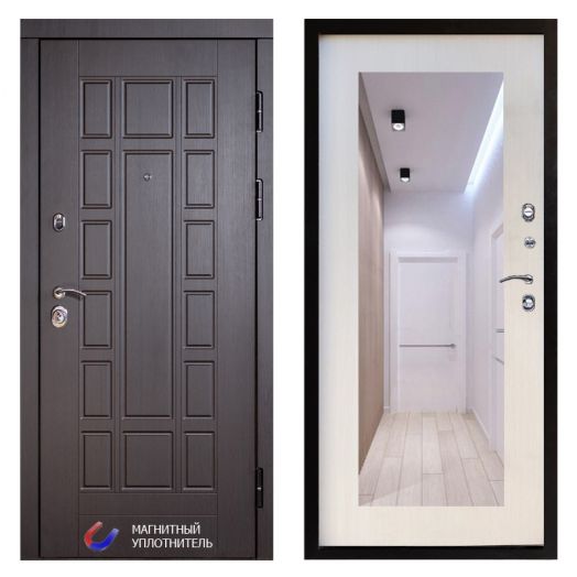 Входная дверь Termo-door Виргиния Венге - Зеркало триумф Лиственница