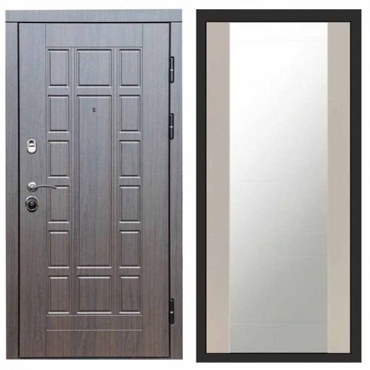 Входная дверь Termo-door Виргиния Венге - Зеркало Слоновая кость