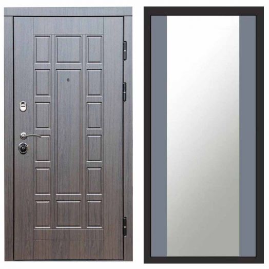 Входная дверь Termo-door Виргиния Венге - Зеркало Грей софт