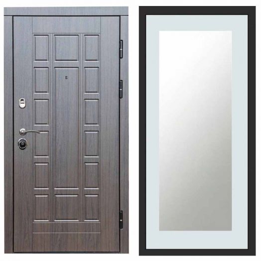 Входная дверь Termo-door Виргиния Венге - Зеркало триумф Белый софт