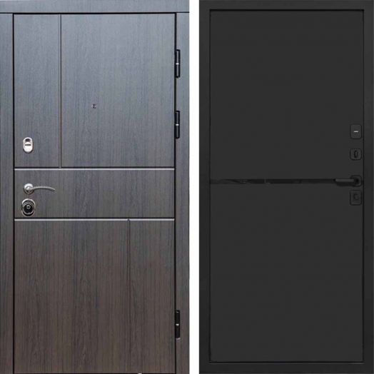 Входная дверь Termo-door Вертикаль Венге - Нео Black
