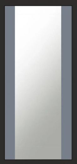 Входная дверь Termo-door Вертикаль Венге - Зеркало Грей софт