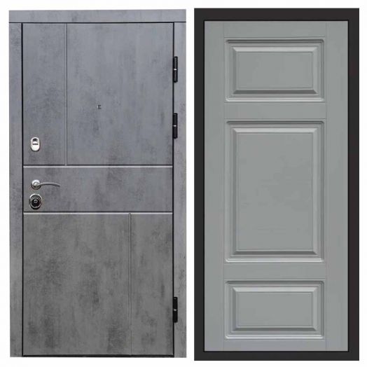 Входная дверь Termo-door Вертикаль Бетон - Лион Грей софт