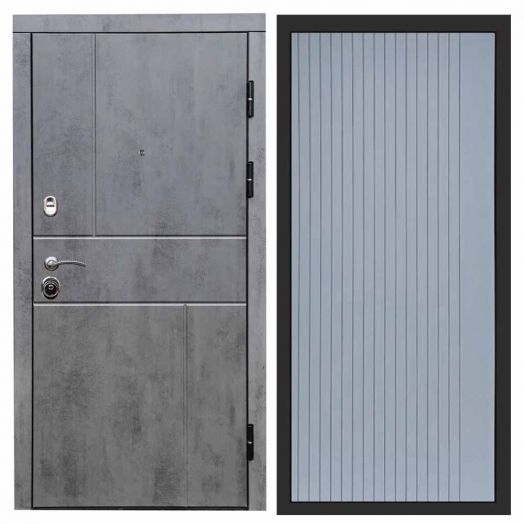 Входная дверь Termo-door Вертикаль Бетон - FLAT Грей софт