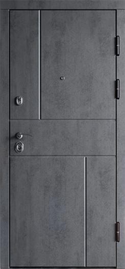 Входная дверь Termo-door Вертикаль Бетон - Зеркало триумф Венге