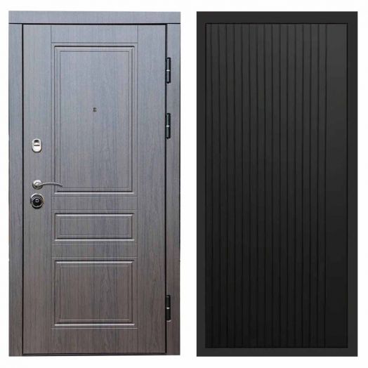 Входная дверь Termo-door Орегон Венге - FLAT Черный кварц