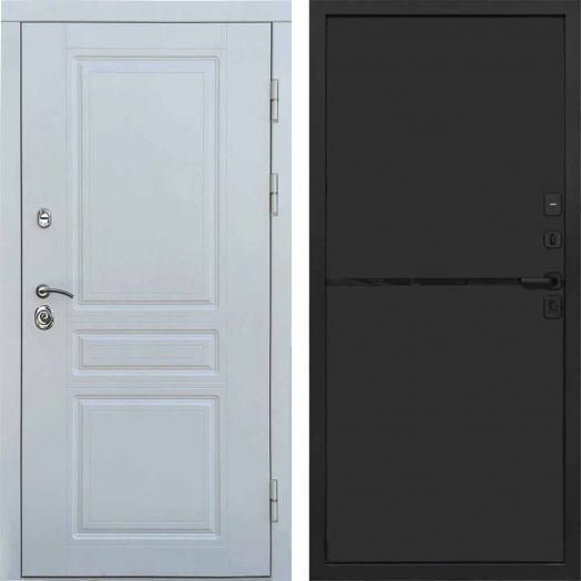 Входная дверь Termo-door Орегон WHITE - Нео Black