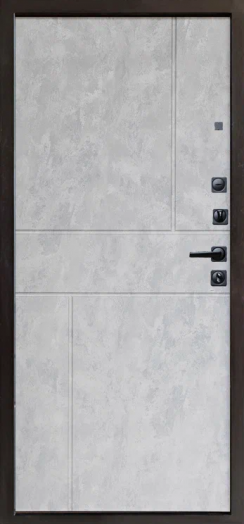 Входная дверь Termo-door Орегон Графит - Горизонт Бетон светлый