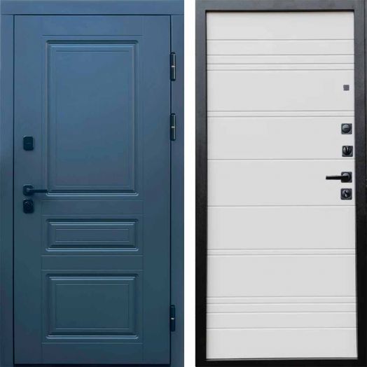 Входная дверь Termo-door Орегон Графит - White line