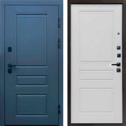 Входная дверь Termo-door Орегон Графит - Классик Белый софт