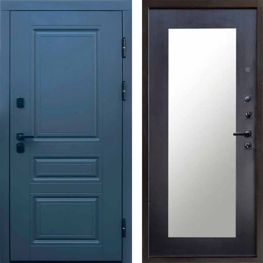 Входная дверь Termo-door Орегон Графит - Зеркало триумф Венге