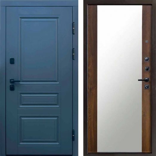 Входная дверь Termo-door Орегон Графит - Зеркало Дуб