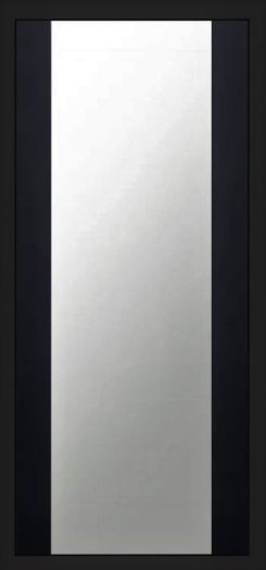 Входная дверь Termo-door Орегон Графит - Зеркало Черный кварц+тонировка