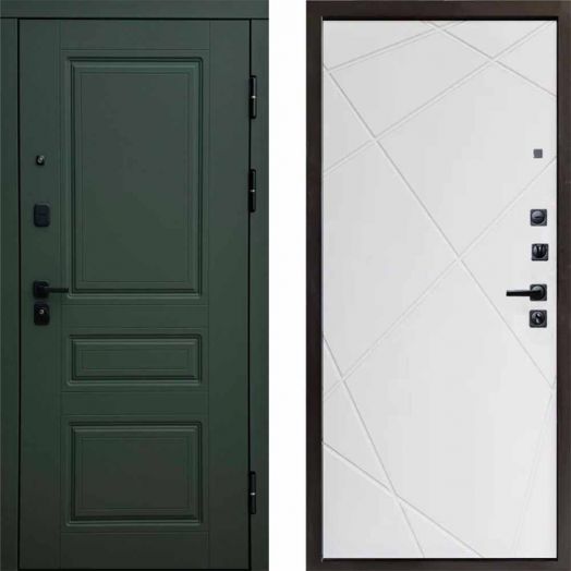 Входная дверь Termo-door Орегон Грин - Лучи Белый