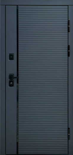 Входная дверь Termo-door Графит line - FLAT Белый софт